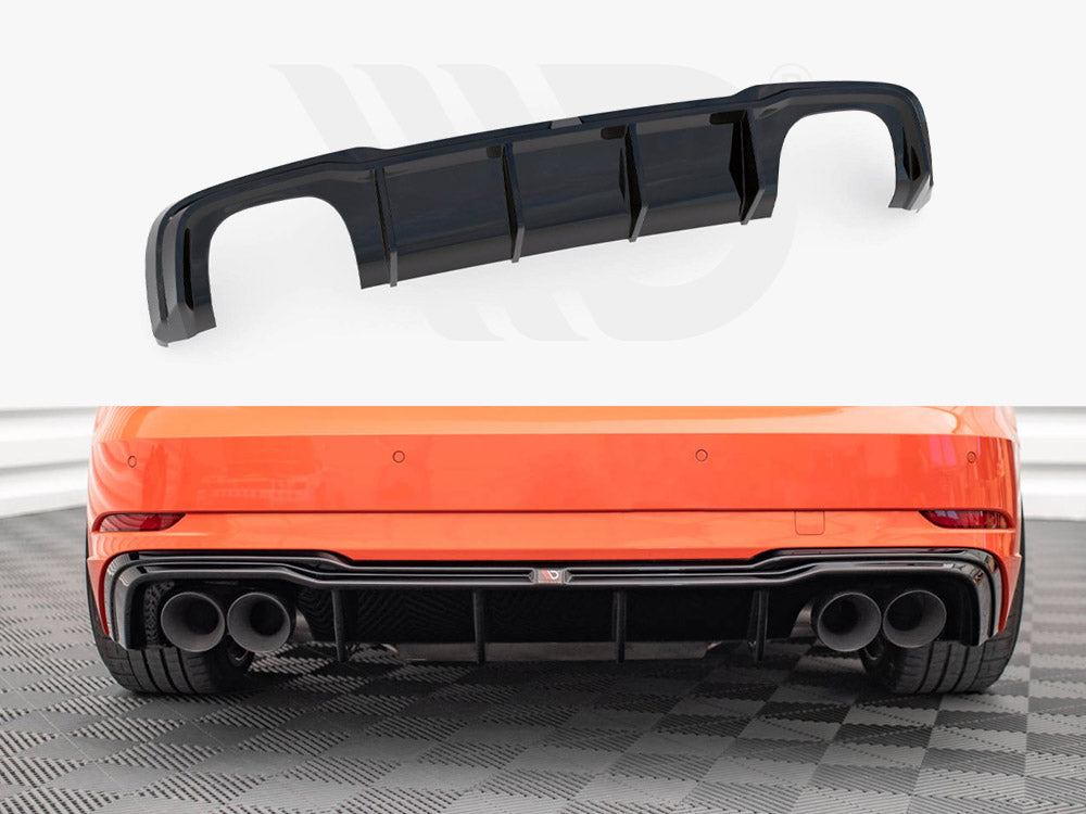 Rear Valance V.2 Audi RS3 Sportback 8V Facelift Maxton Design