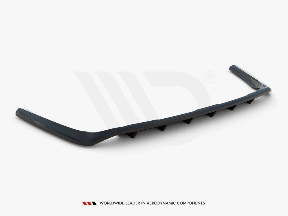 Central Rear Splitter (Vertical Bars) Toyota RAV4 MK5 2019- Maxton Design