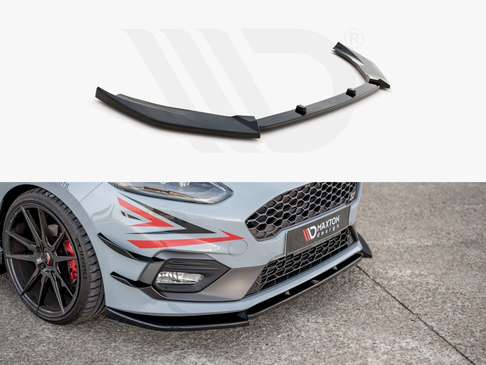 Front Splitter V.7 Ford Fiesta MK8 ST / St-line 2017- Maxton Design