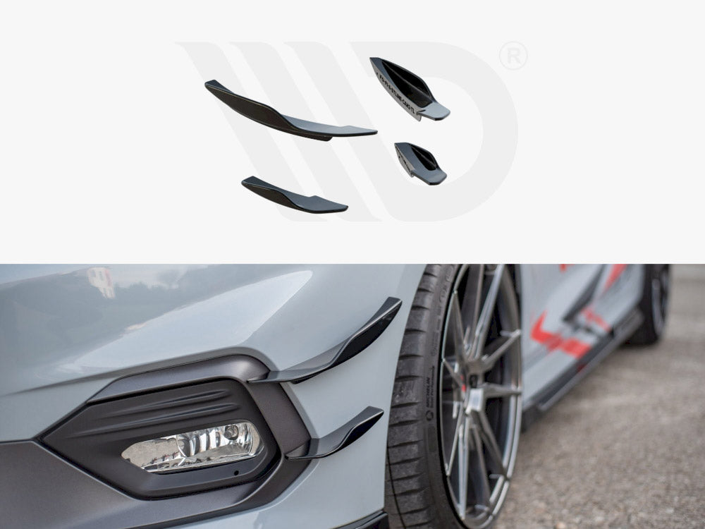 Front Bumper Wings (Canards) V.2 Ford Fiesta MK8 ST / St-line Maxton Design