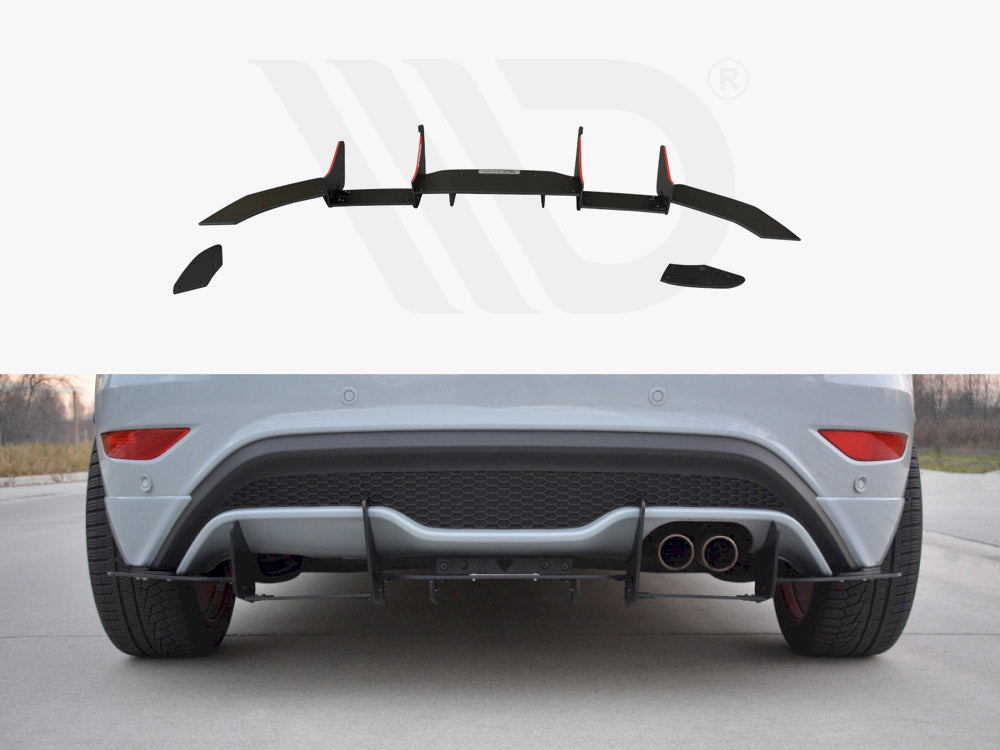 Rear Diffuser Ford Fiesta MK7 ST Facelift 2013-2017 Maxton Design