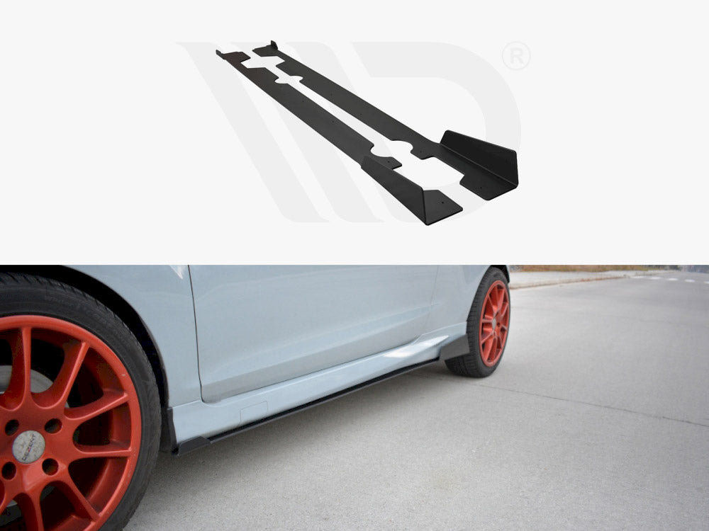 Racing Side Skirts Splitters Ford Fiesta MK7 ST Facelift 2013-2017 Maxton Design