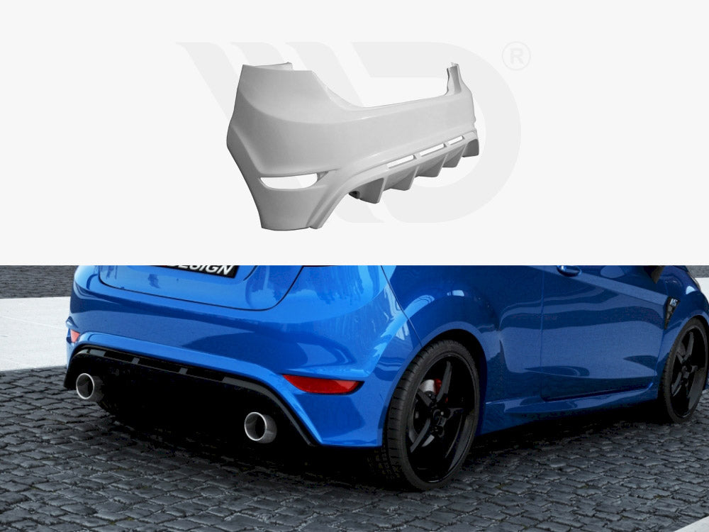 Rear Bumper Ford Fiesta MK 7 Pre-facelift &amp; Facelift (Focus RS Look) Maxton Design