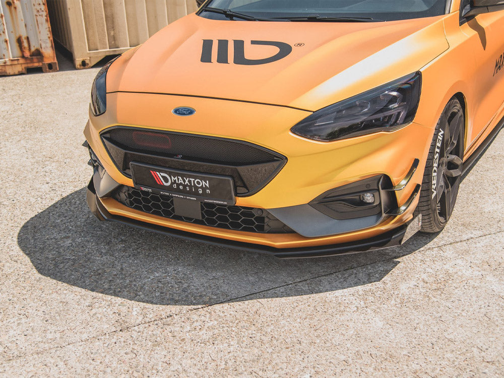 Street PRO Front Splitter + Flaps Ford Focus ST / ST-Line Mk4 Maxton Design