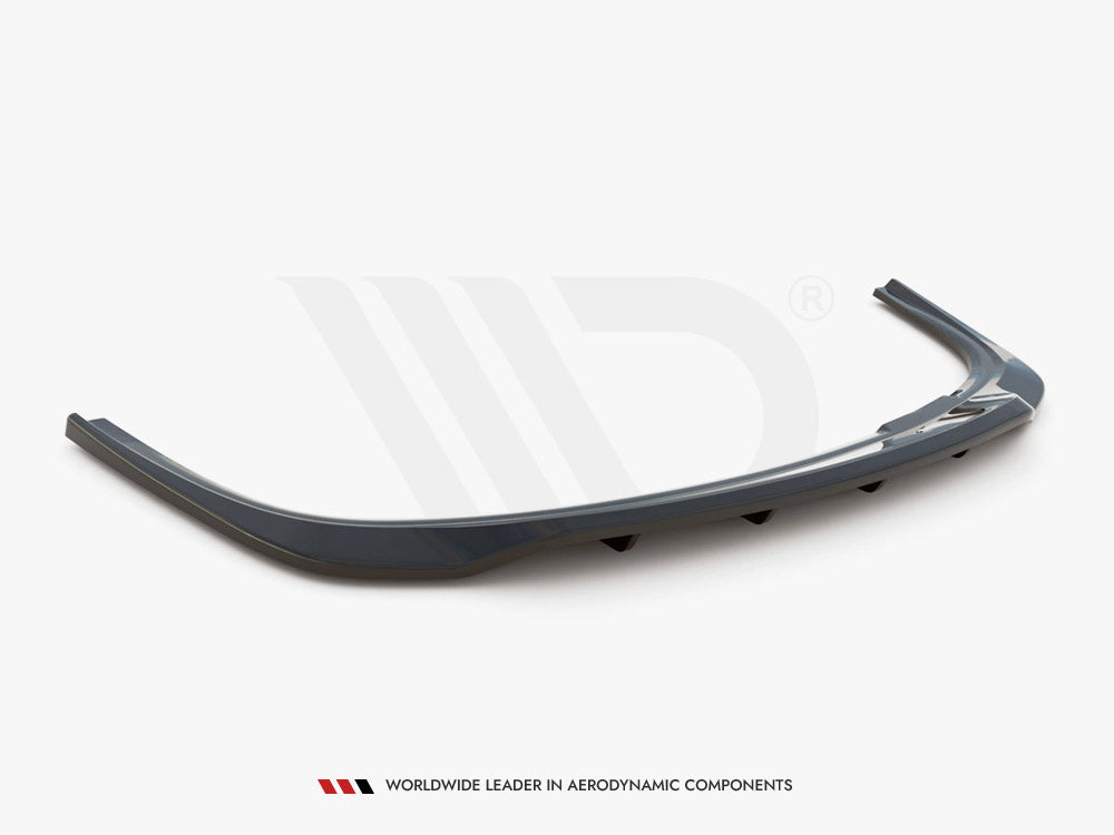 Central Rear Splitter (Vertical Bars) Skoda Fabia Combi MK3 2014-2019 Maxton Design