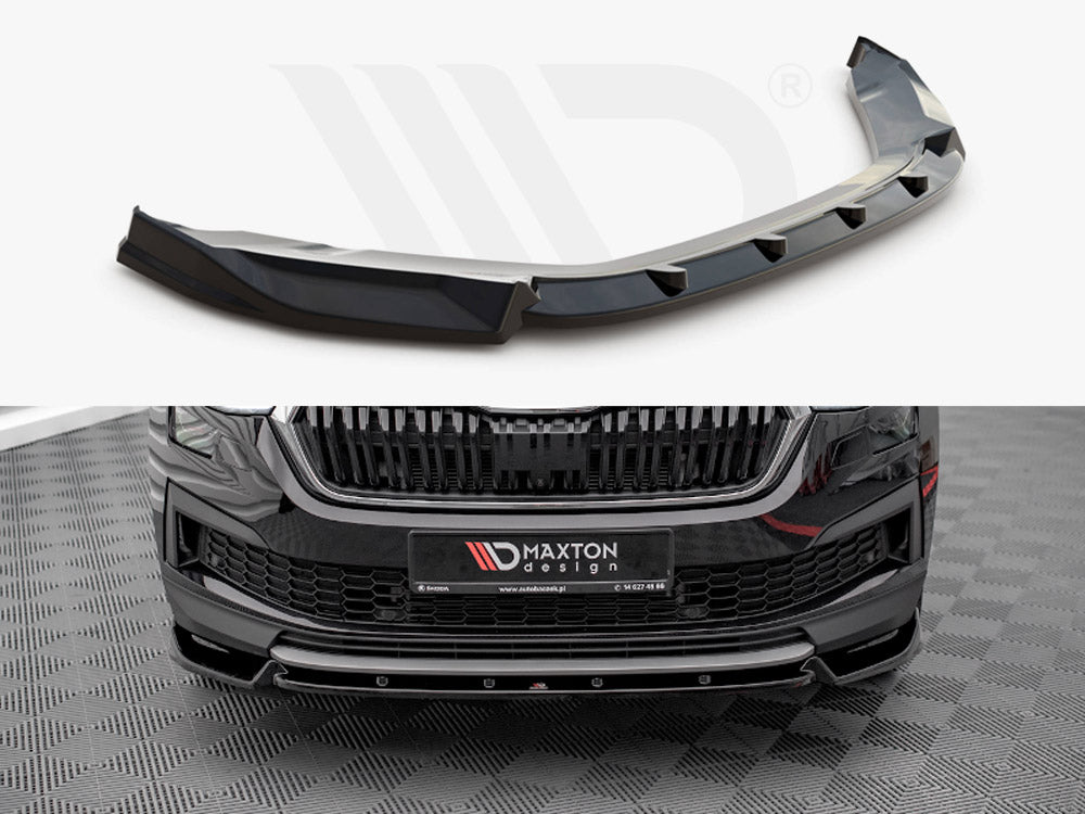 Front Splitter V.1 Skoda Kodiaq MK1 Facelift 2021- Maxton Design