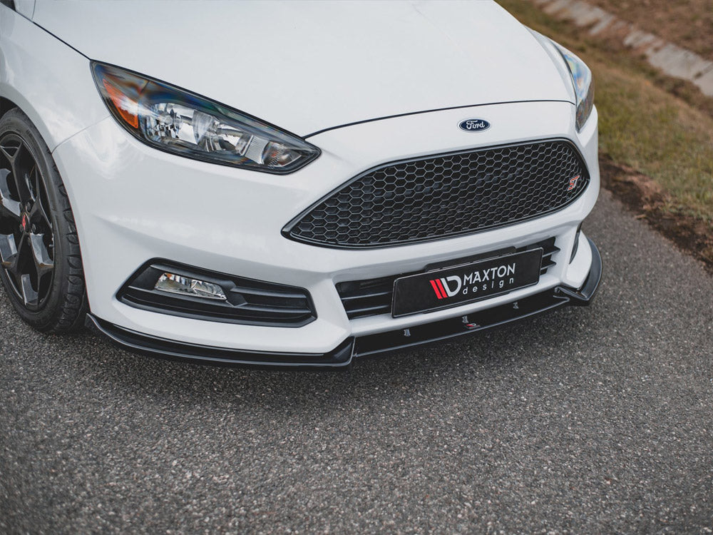 Front Splitter V4 Ford Focus ST MK3 Facelift 2015-2018 Maxton Design