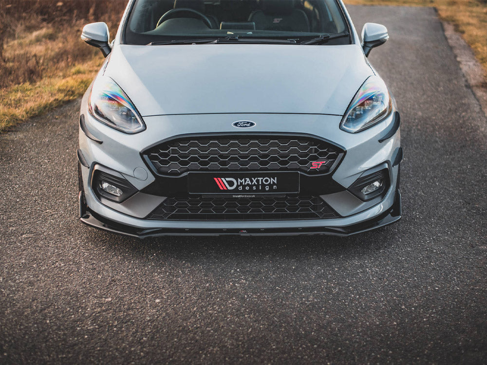 Front Splitter V.4 + Flaps Ford Fiesta ST / ST-Line Mk8 Maxton Design