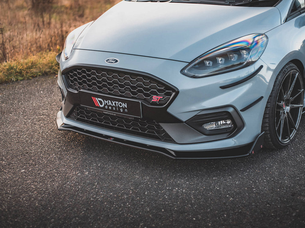 Front Splitter V.4 + Flaps Ford Fiesta ST / ST-Line Mk8 Maxton Design