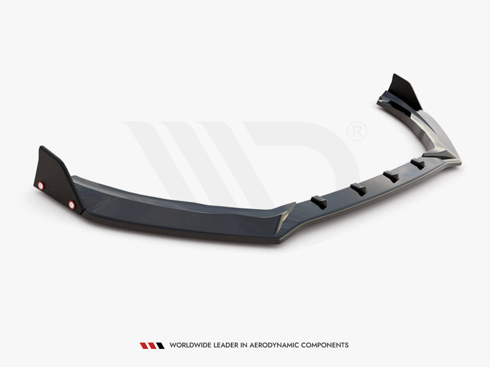 Front Splitter V.4 + Flaps Ford Fiesta ST / ST-Line Mk8 Maxton Design