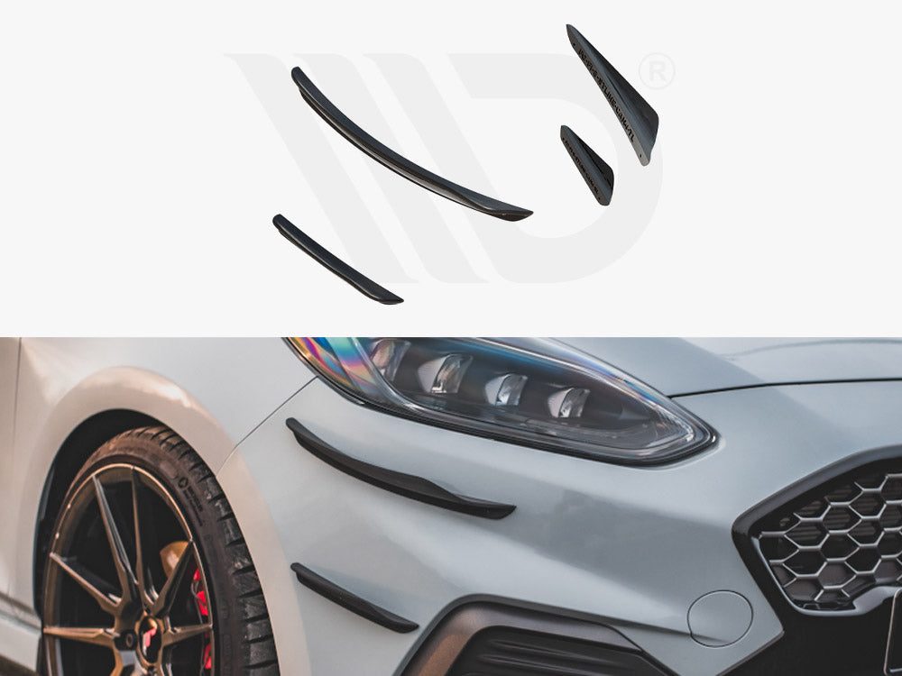 Front Bumper Wings (Canards) V.3 Ford Fiesta MK8 ST / St-line 2017- Maxton Design