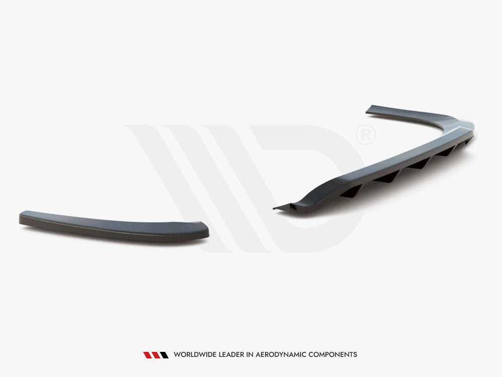 Central Rear Splitter (Vertical Bars) VW Passat CC 2008-2012 Maxton Design