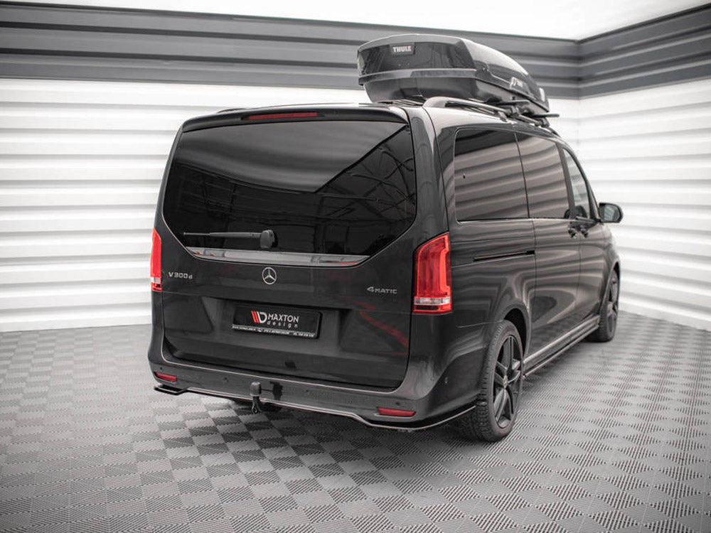 Central Rear Splitter (Vertical Bars) Mercedes V-class Amg-line W447 Facelift 2021- Maxton Design