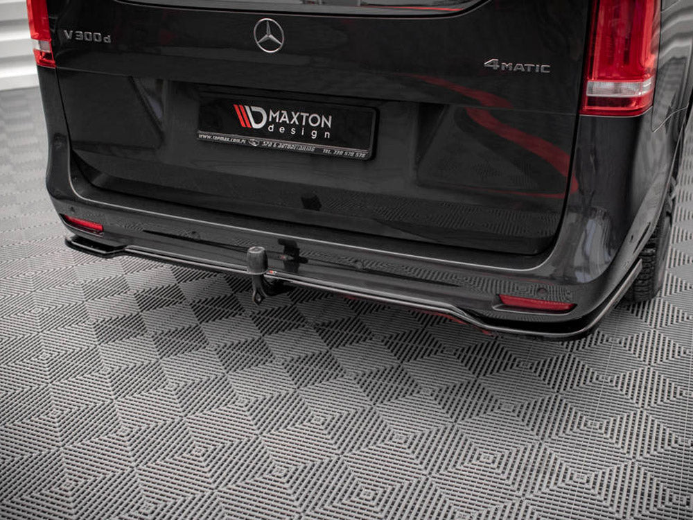 Central Rear Splitter (Vertical Bars) Mercedes V-class Amg-line W447 Facelift 2021- Maxton Design