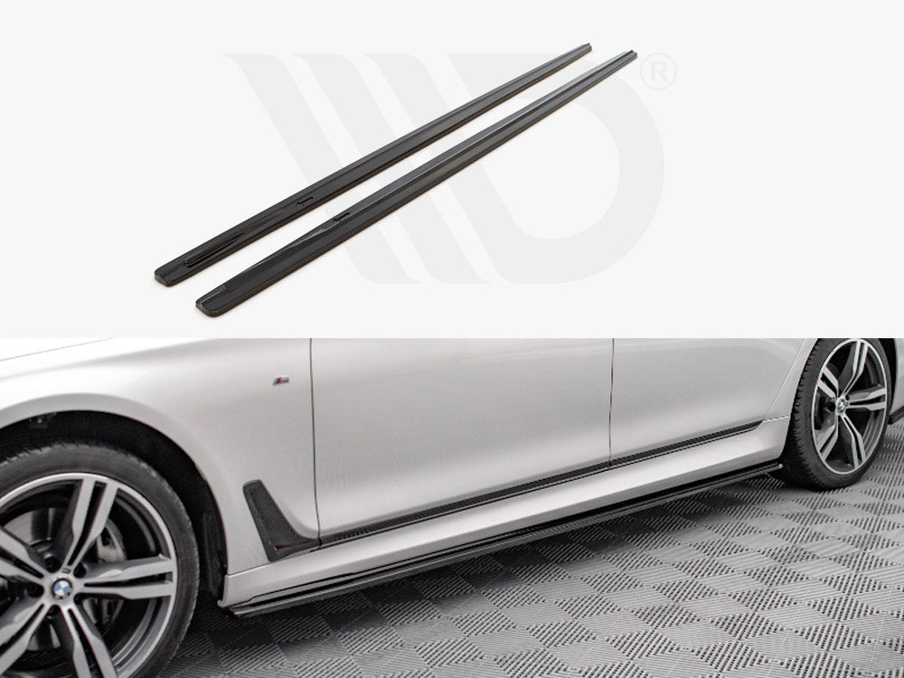 Side Skirts Diffusers Bmw 7 Long M-pack G12 2015- Maxton Design