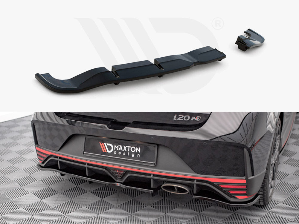 Central Rear Splitter (Vertical Bars) Hyundai I20 N Mk3 2020- Maxton Design