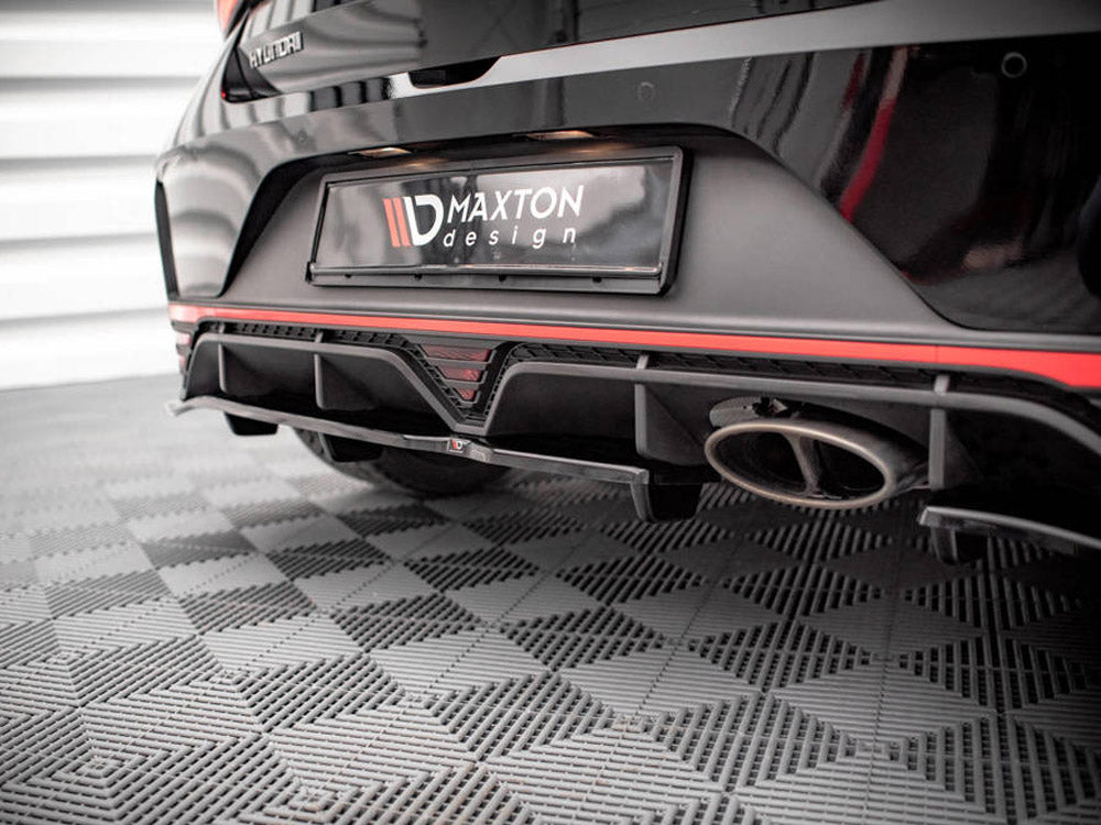 Central Rear Splitter (Vertical Bars) Hyundai I20 N Mk3 2020- Maxton Design