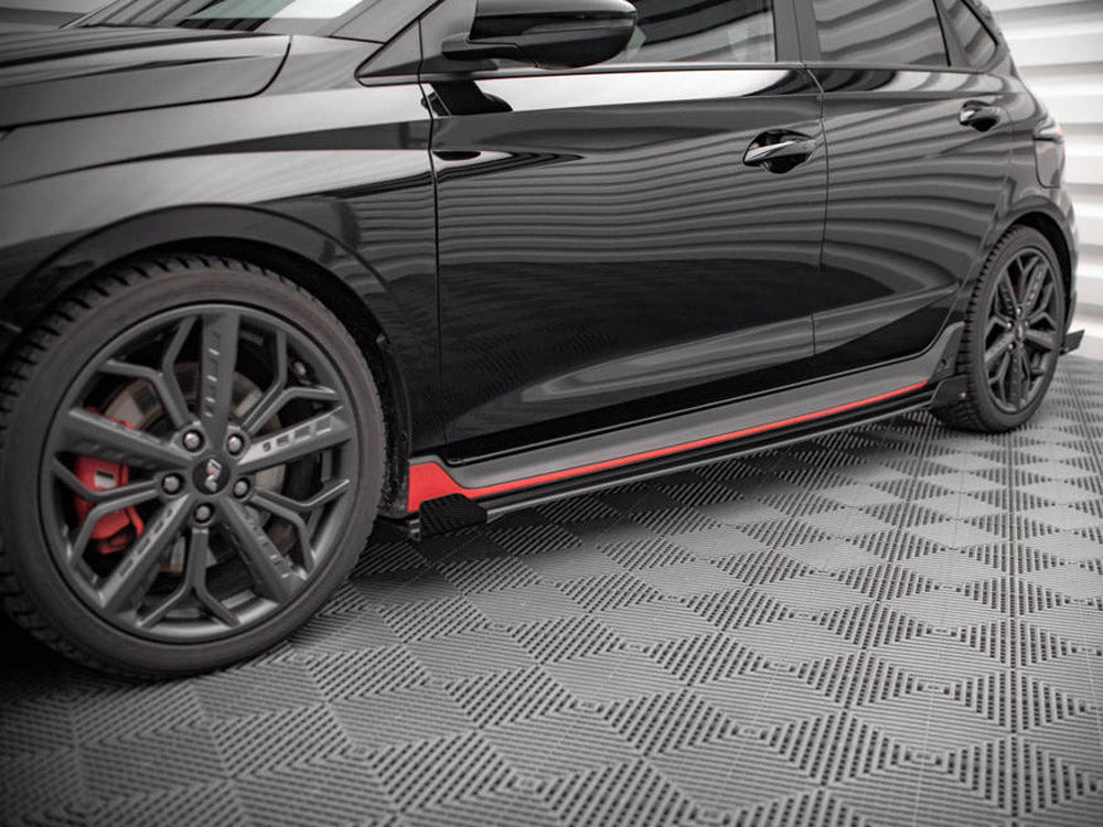 Street PRO Side Skirts Diffusers (+flaps) Hyundai I20 N MK3 2020- Maxton Design