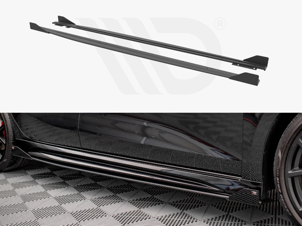 Street PRO Side Skirts Diffusers (+flaps) Audi RS3 Sportback 8Y 2020- Maxton Design