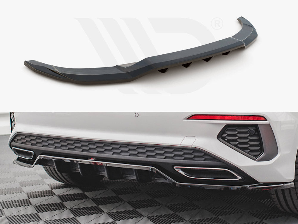 Central Rear Splitter (Vertical Bars) Audi A3 S-line Sportback 8Y 2020- Maxton Design