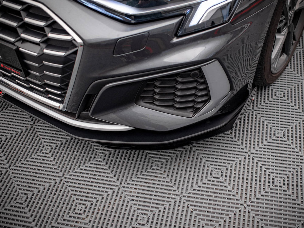 Street PRO Front Splitter V.1 (+flaps) Audi S3 / A3 S-line 8Y 2020- Maxton Design