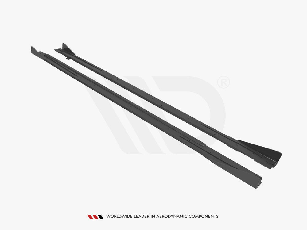 Street PRO Side Skirts Diffusers (+flaps) Audi S3 / A3 S-line 8Y 2020- Maxton Design