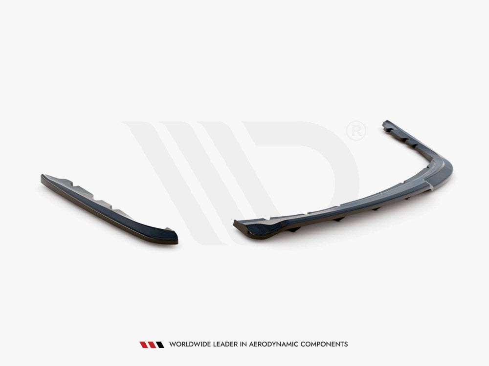 Central Rear Splitter (Vertical Bars) BMW 3 Sedan E90 2004-2008 Maxton Design