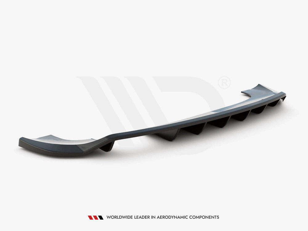 Central Rear Splitter (Vertical Bars) Audi Q3 8U Facelift 2014-2018 Maxton Design