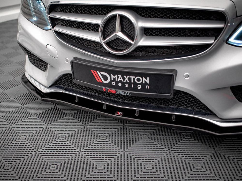 Front Splitter V.1 Mercedes E Amg-Line Sedan W212 Facelift 2012-2016 Maxton Design