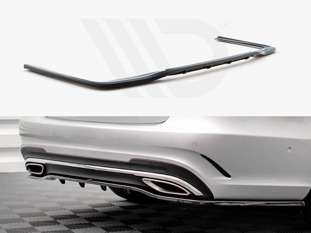 Central Rear Splitter (Vertical Bars) Mercedes E Amg-Line Sedan W212 Facelift 2012-2016 Maxton Design