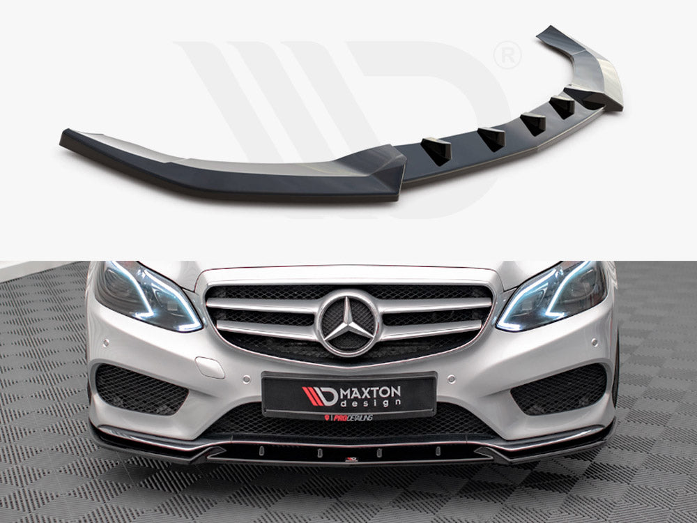 Front Splitter V.2 Mercedes E Amg-Line Sedan W212 Facelift 2012-2016 Maxton Design