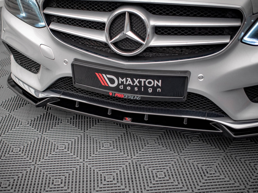 Front Splitter V.2 Mercedes E Amg-Line Sedan W212 Facelift 2012-2016 Maxton Design