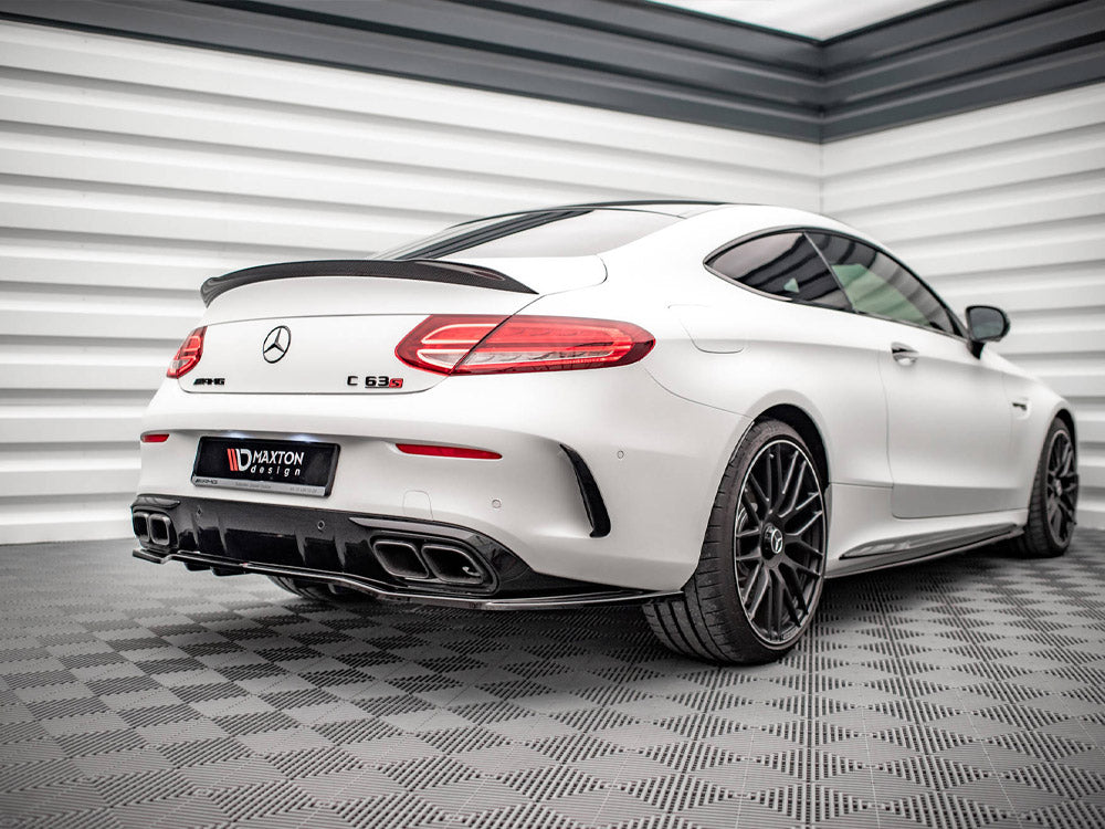 Central Rear Splitter (Vertical Bars) Mercedes-AMG C 63AMG Coupe AMG Aero Pack C205 Facelift Maxton Design