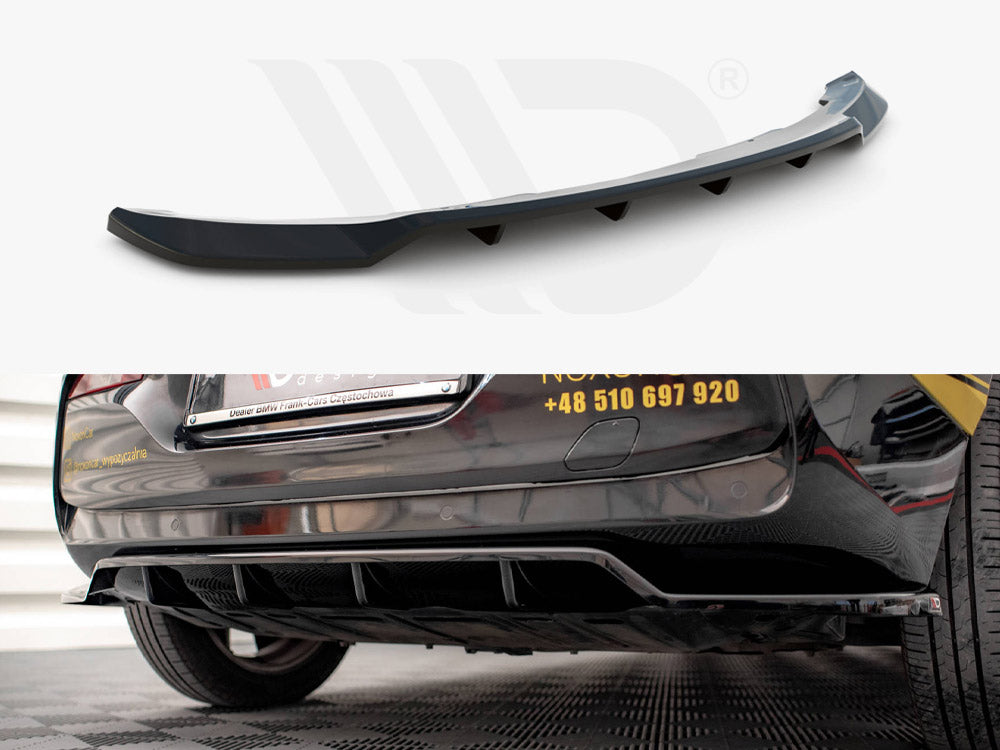 Central Rear Splitter (Vertical Bars) BMW I3 Mk1 Facelift 2017-2022 Maxton Design