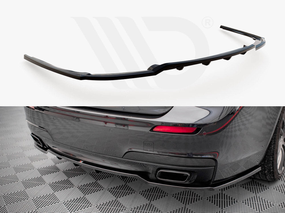 Central Rear Splitter (Vertical Bars) BMW 7 M-Pack F01 2008-2013 Maxton Design