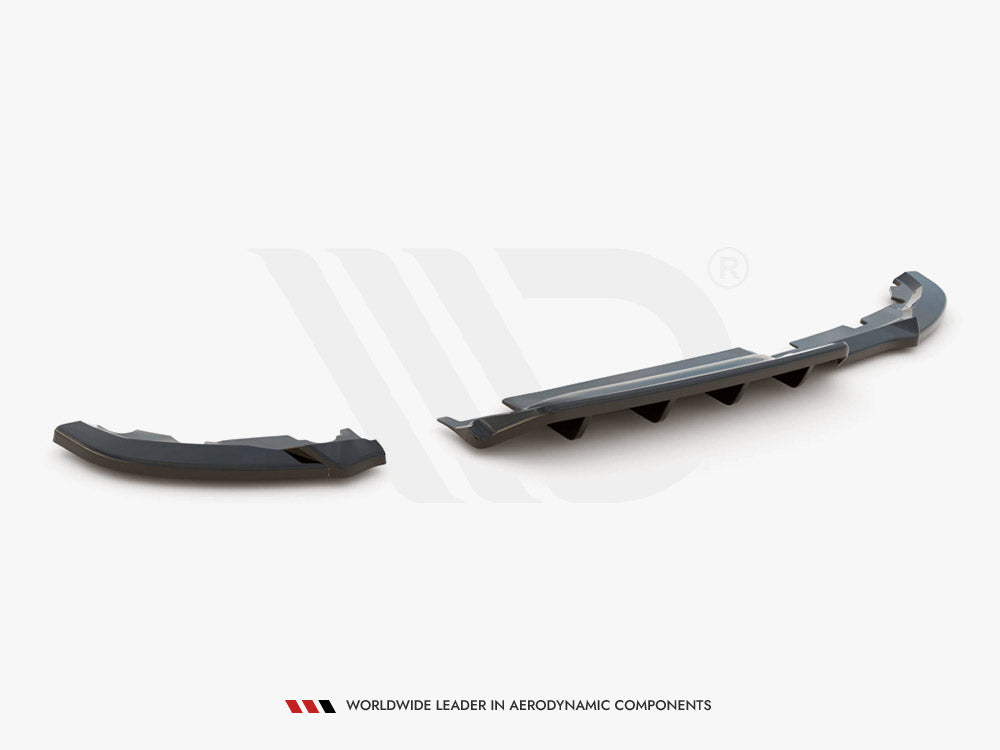 Central Rear Splitter (Vertical Bars) Renault CLIO Mk5 2019- Maxton Design