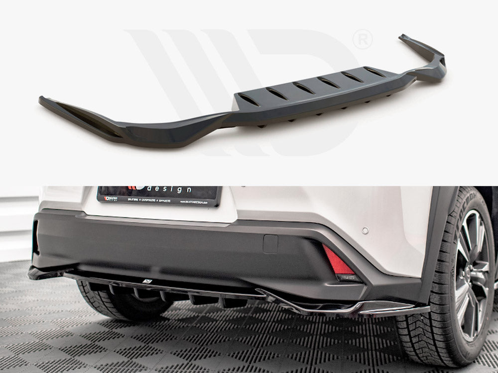 Central Rear Splitter (Vertical Bars) Lexus UX MK1 2018- Maxton Design