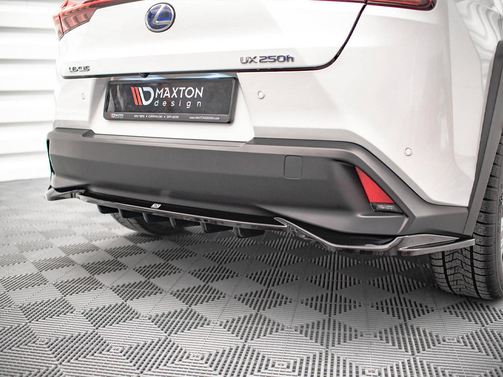 Central Rear Splitter (Vertical Bars) Lexus UX MK1 2018- Maxton Design