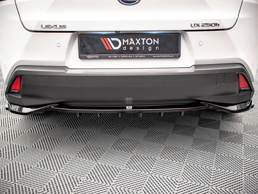 Central Rear Splitter (Vertical Bars) Lexus UX MK1 2018- Maxton Design