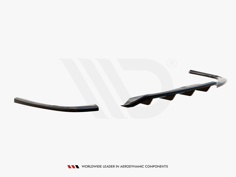 Central Rear Splitter (Vertical Bars) Opel / Vauxhall Insignia Mk2 2017- Maxton Design