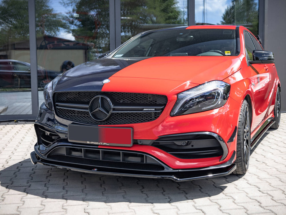 Front Splitter V.2 Mercedes A45 AERO W176 Facelift 2015-2018 Maxton Design