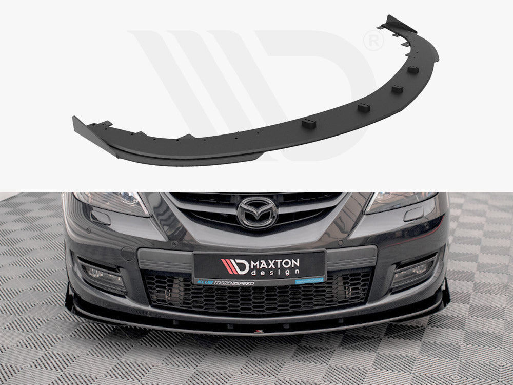 Street PRO Front Splitter V.1 (+flaps) Mazda 3 MPS MK1 2006-2008 Maxton Design