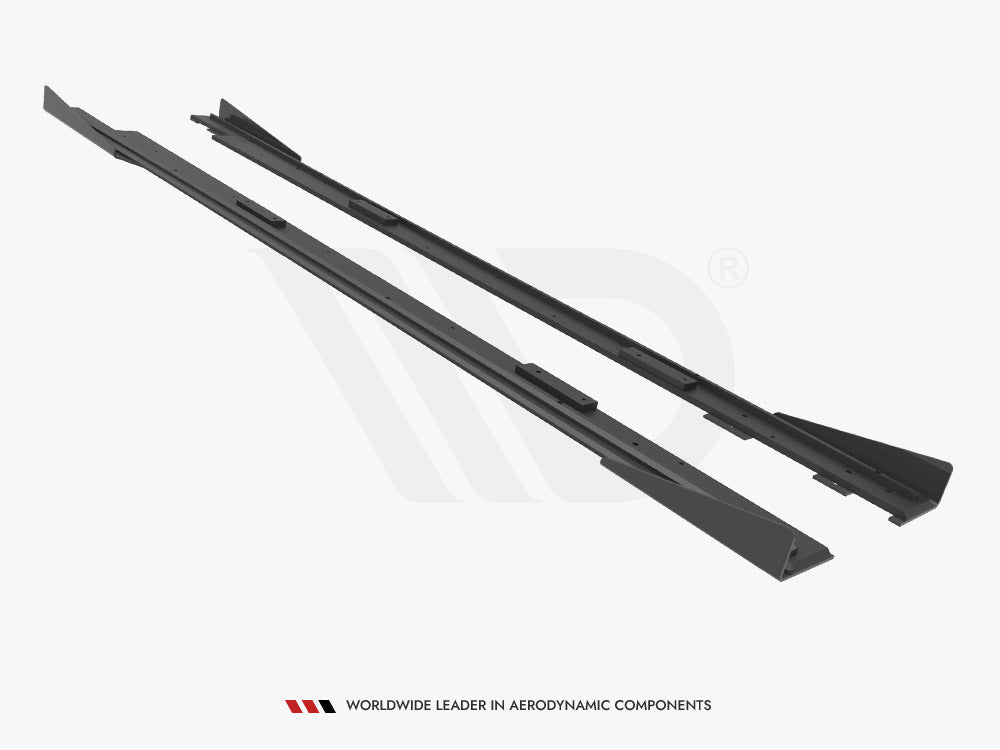 Street PRO Side Skirts Diffusers (+flaps) Mazda 3 MPS MK1 2006-2008 Maxton Design