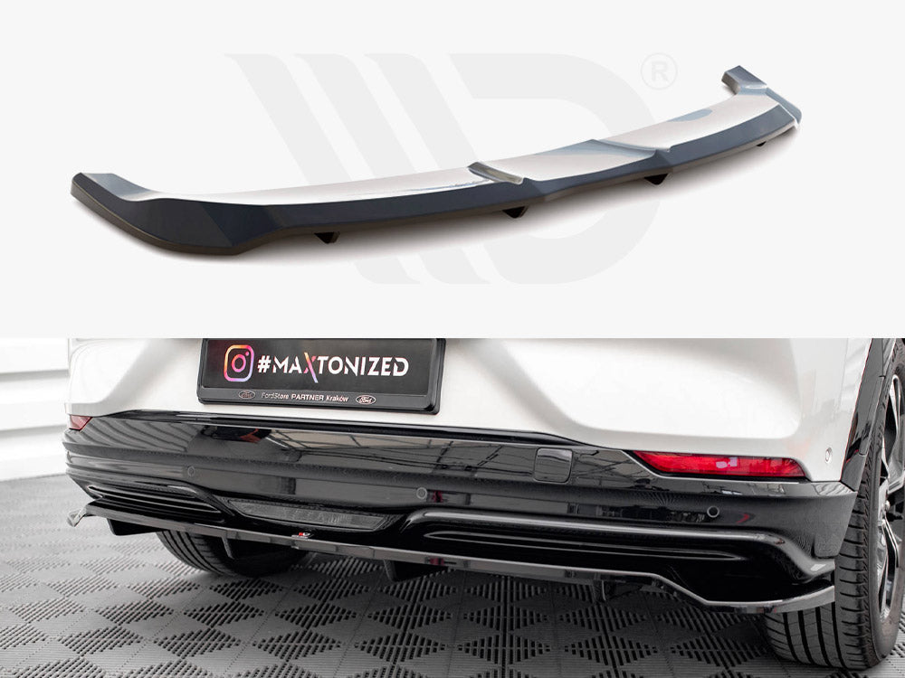 Central Rear Splitter (Vertical Bars) Ford Mustang Mach-e Mk1 Maxton Design