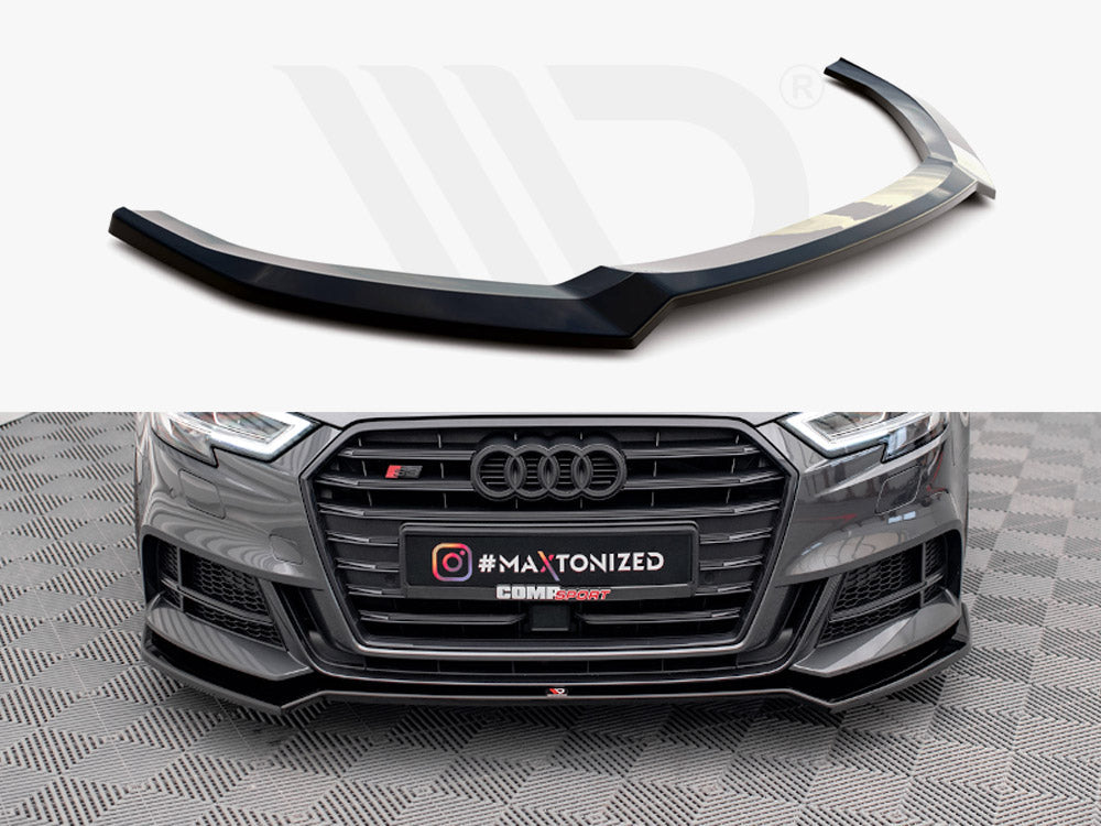 Front Splitter V.2 Audi S3 / A3 S-Line Sportback 8V Facelift Maxton Design