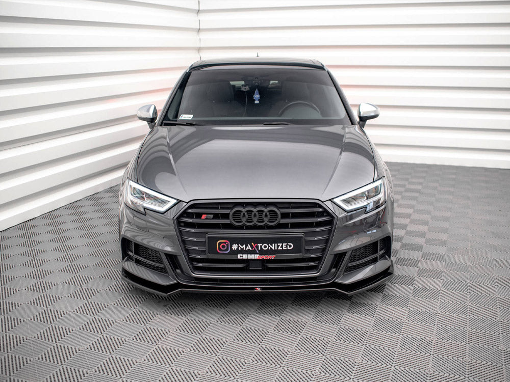 Front Splitter V.2 Audi S3 / A3 S-Line Sportback 8V Facelift Maxton Design