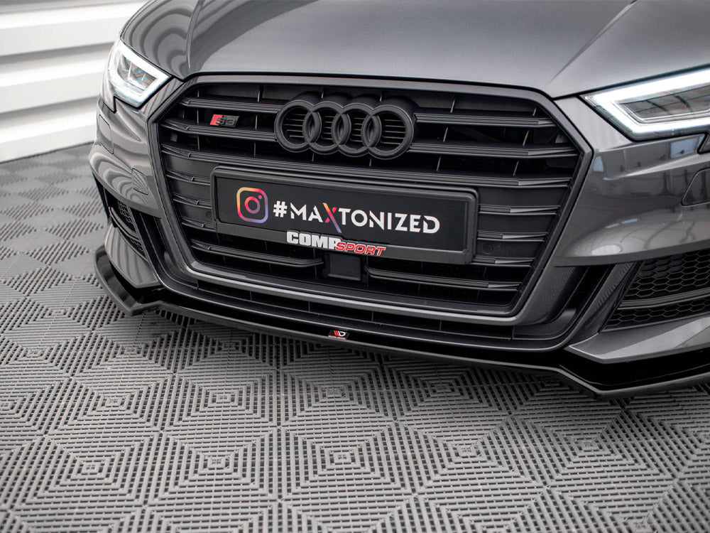 Front Splitter V.2 Audi S3 / A3 S-Line Sportback 8V Facelift Maxton Design