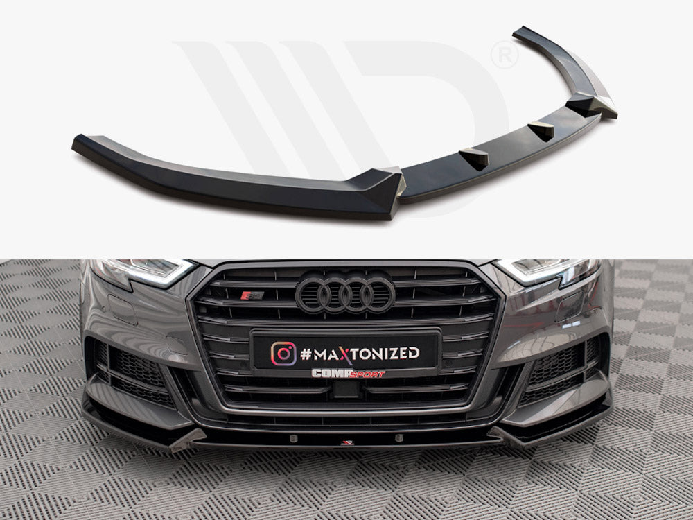 Front Splitter V.1 Audi S3 / A3 S-Line Sportback 8V Facelift Maxton Design