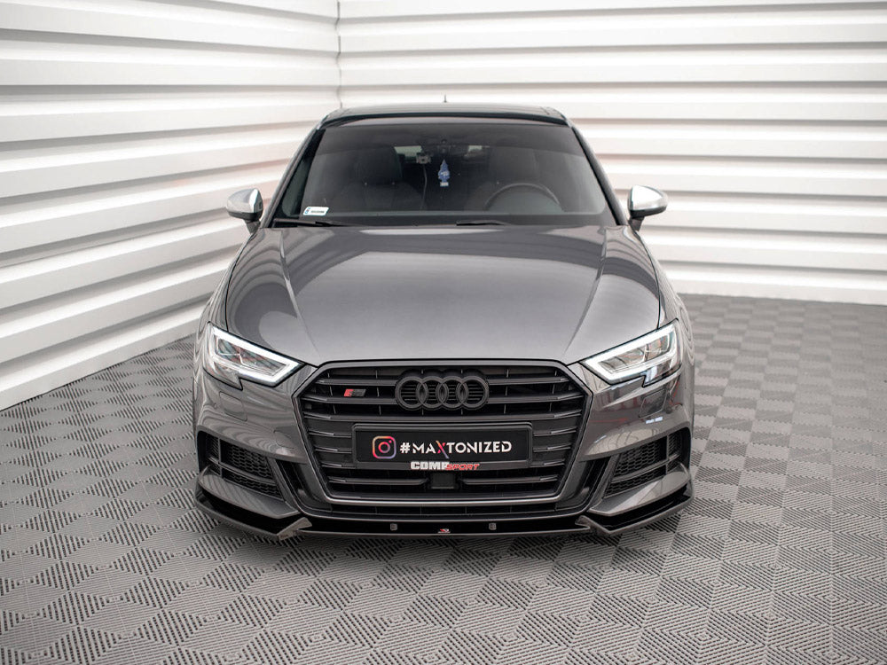 Front Splitter V.1 Audi S3 / A3 S-Line Sportback 8V Facelift Maxton Design