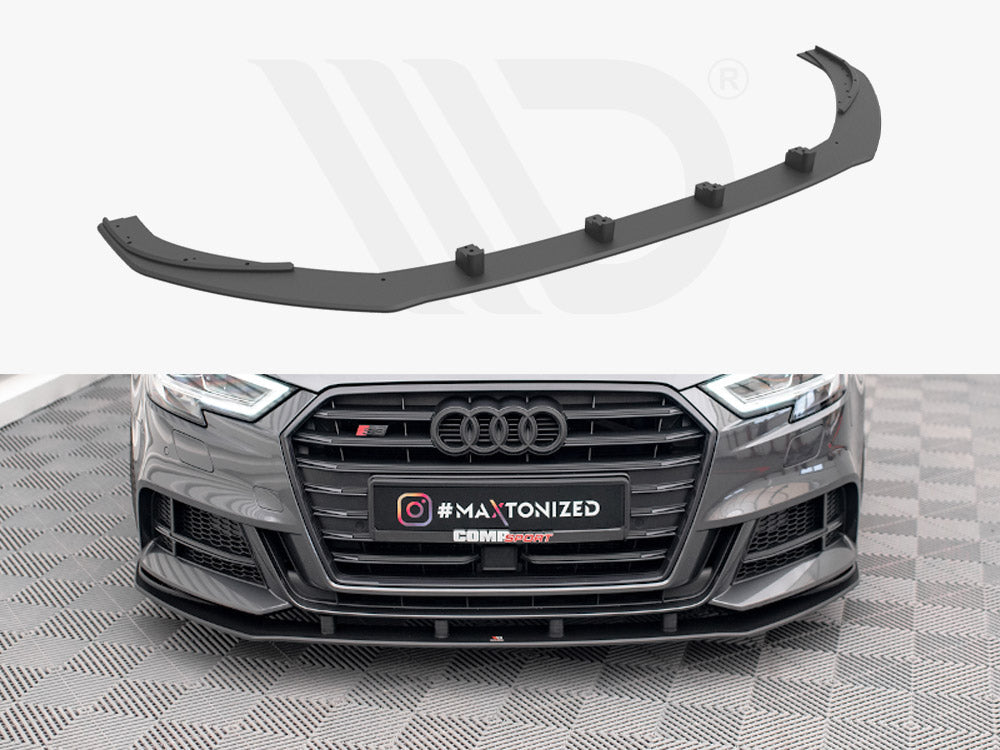 Street PRO Front Splitter Audi S3 / A3 S-Line Sportback 8V Facelift Maxton Design